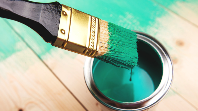 Paint and wooden boards