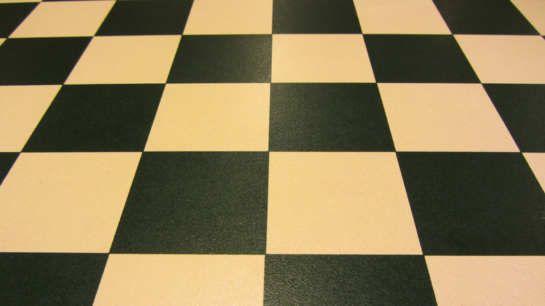 Vinyl tile flooring closeup 