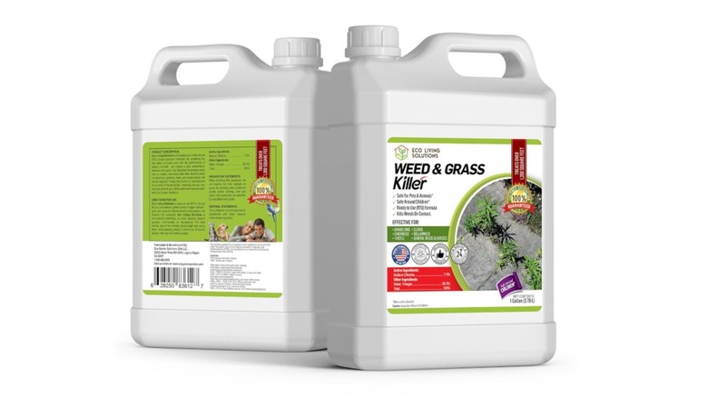 A bottle of Eco Garden Pro Organic Vinegar Weed Killer