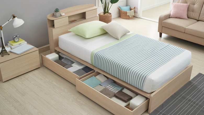 bed with drawers underneath