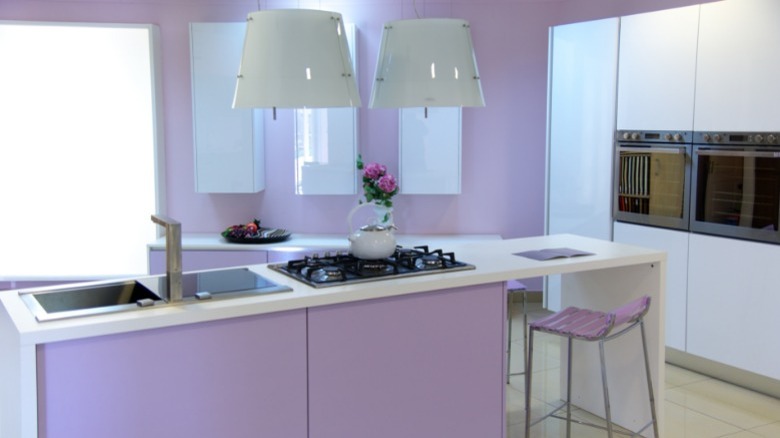 Light lavender kitchen