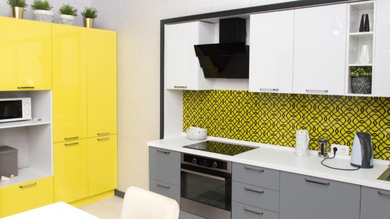 yellow kitchen