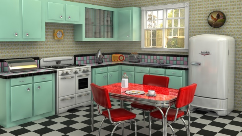 Retro styled kitchen