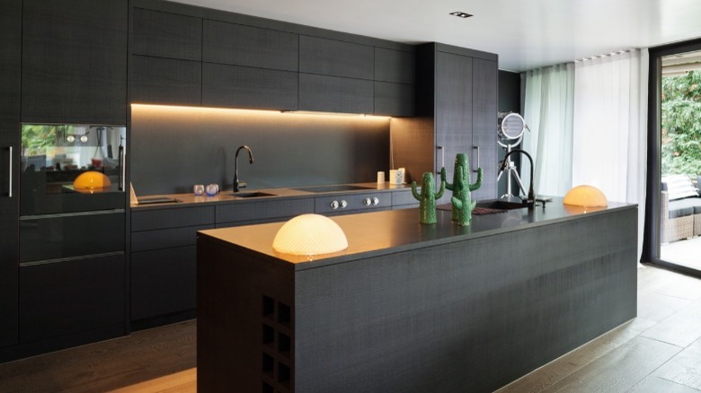 Matte black kitchen