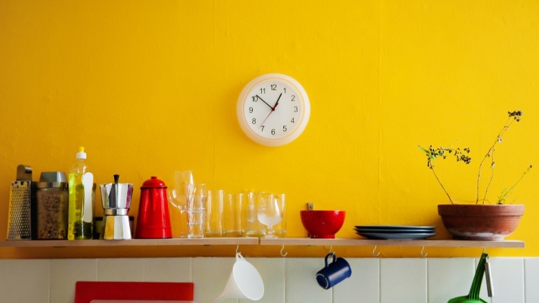 Yellow kitchen wall