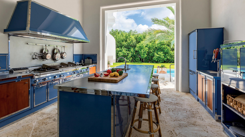 French blue kitchen