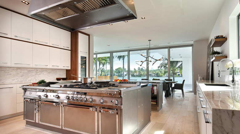 Large steel kitchen