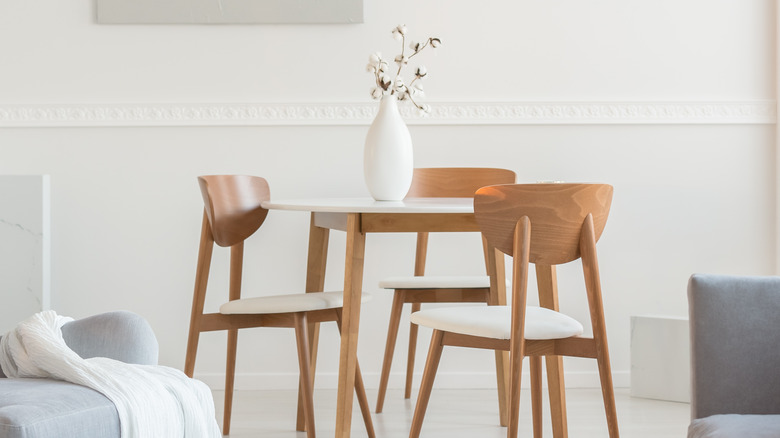 modern oak table and chairs