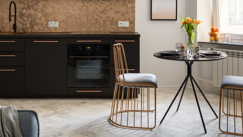 unique chairs in breakfast nook