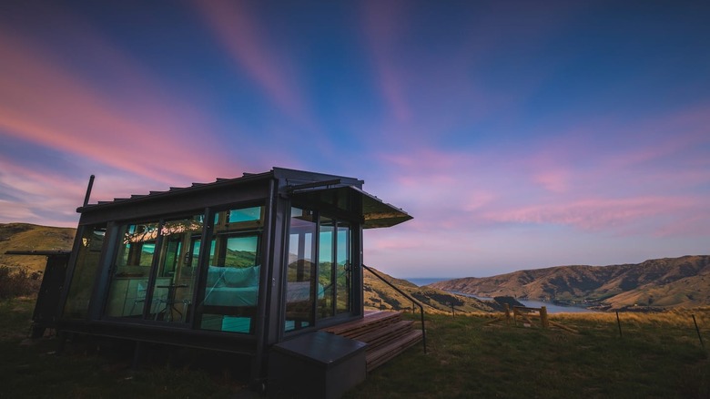 glass tiny house in New Zealand
