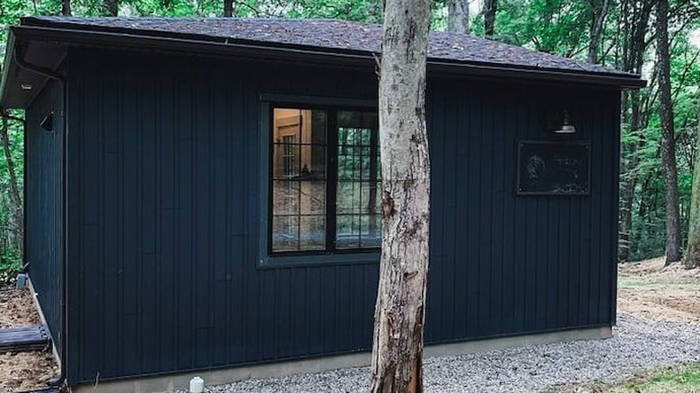 tiny house in woods