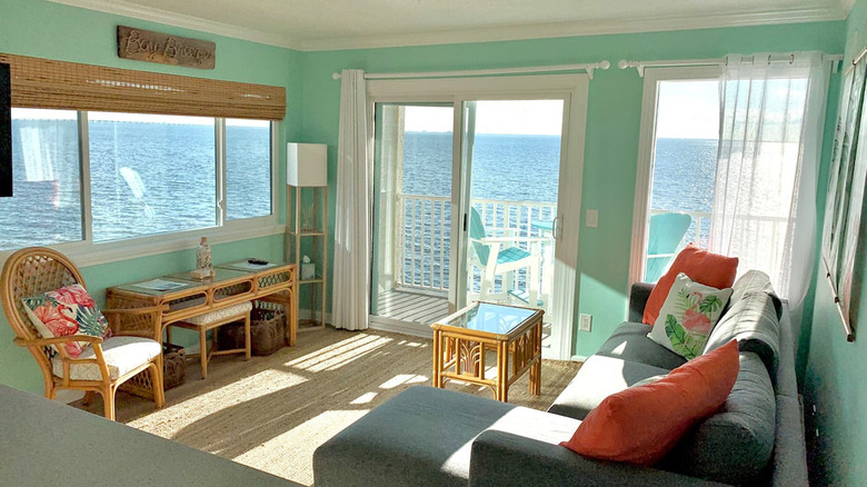 Mint colored Tampa Bay Airbnb 