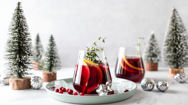 festive drink on plate