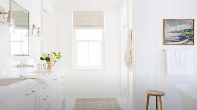 All-white bathroom