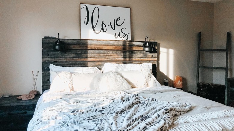 Sunlit farmhouse bedroom