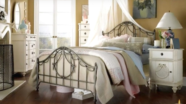 French country metal bed