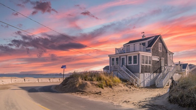 Beach house with an ocean view