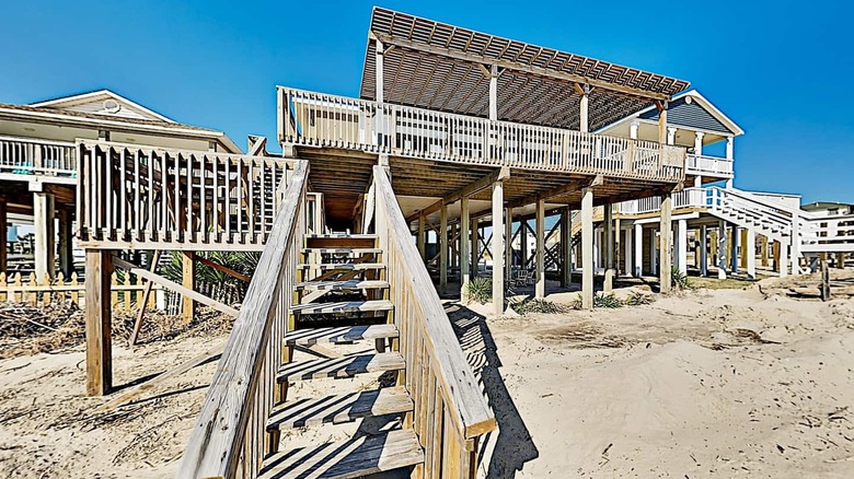 Massive deck on beach house