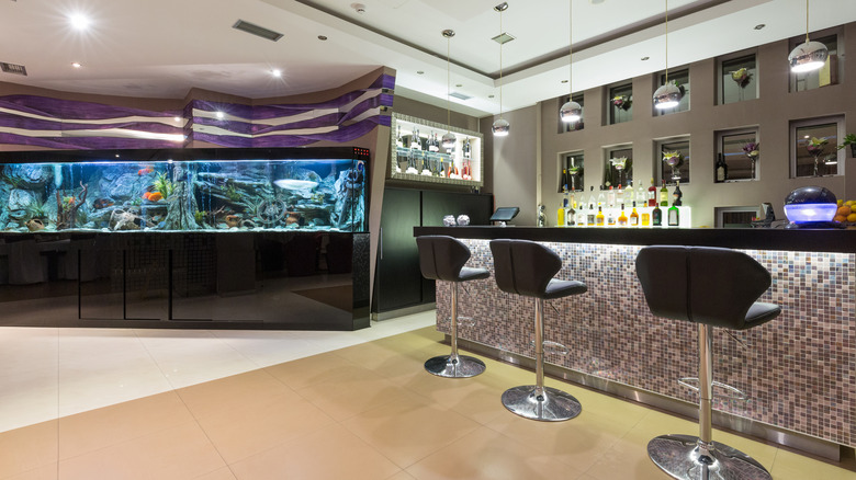 Bar with aquarium