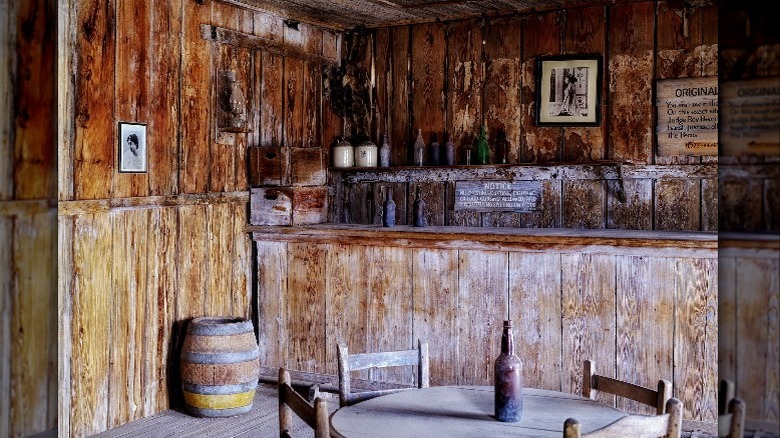 An old cabin bar