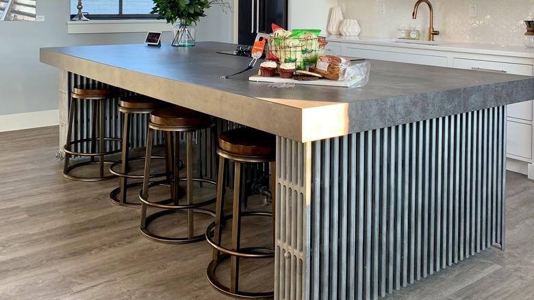 Metal kitchen island