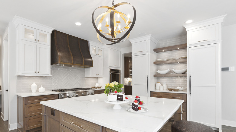 light fixture in a kitchen