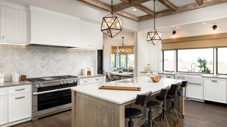 star-like lights in a kitchen