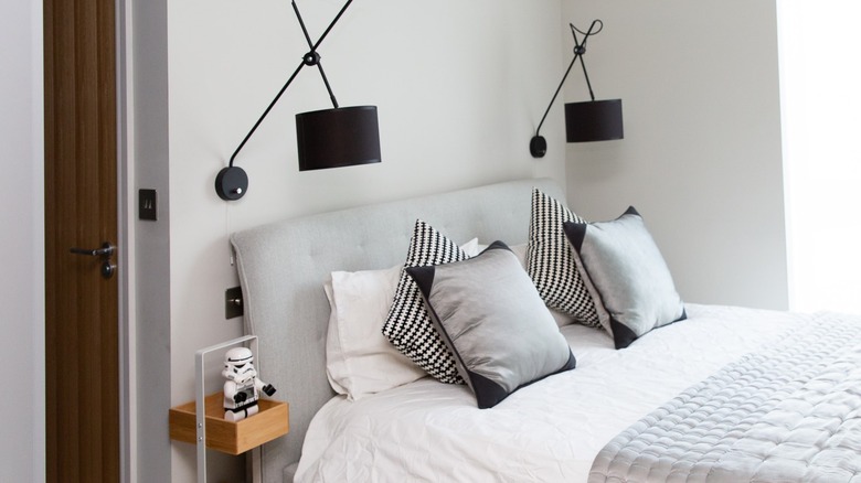 bedside lamps over bed