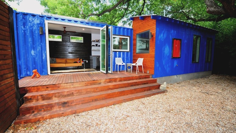 Blue and orange Airbnb