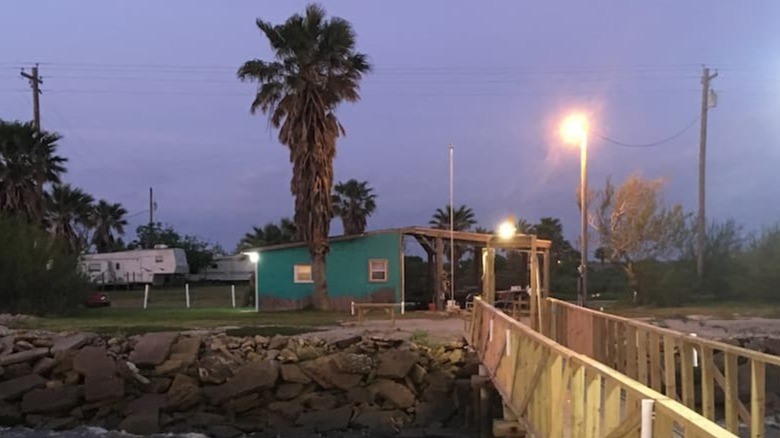 Pier view of cabin