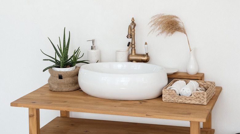 Boho style bathroom