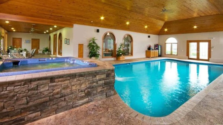 indoor pool and hot tub