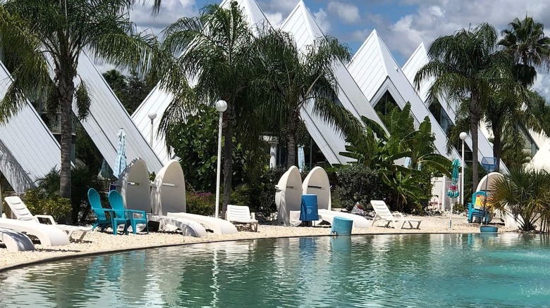 Pyramids by the pool