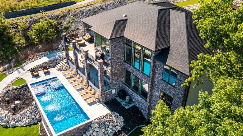 Large house by pool