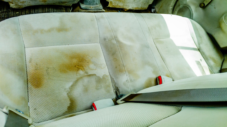 Heavy stains on car seats