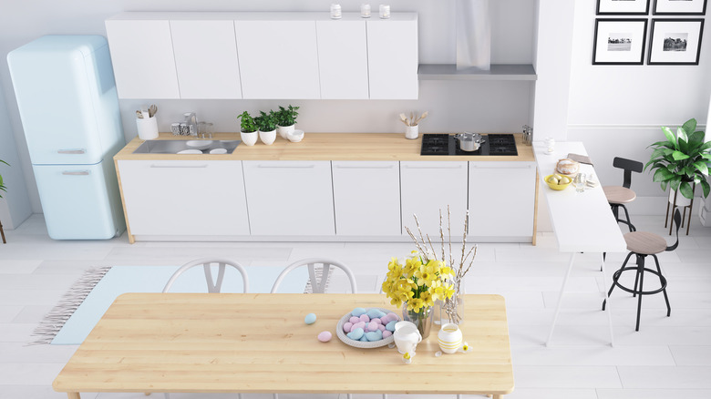 minimalist white kitchen