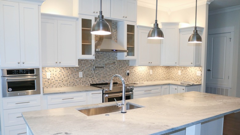 stainless steel white kitchen 