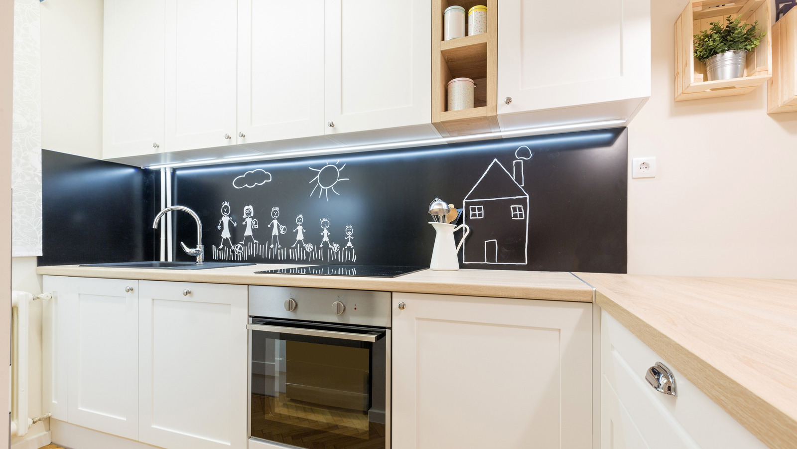 Revamp Your Stove Backsplash with Chalkboard