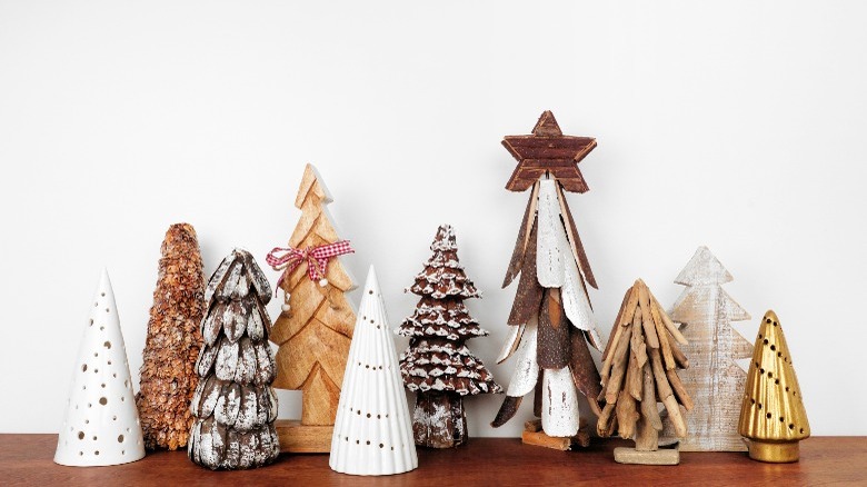 Wood and metal mini trees