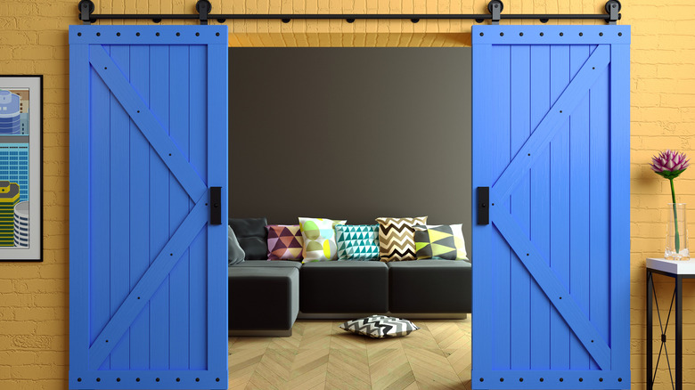 blue barn doors