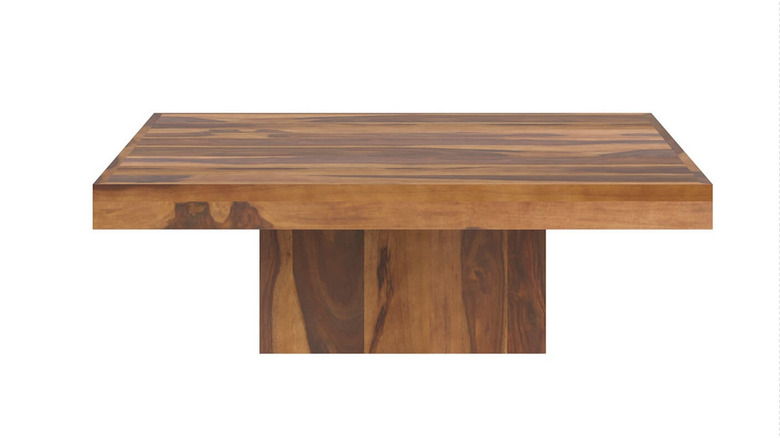 solid wood rectangular table