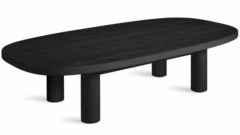 Blackened wood coffee table