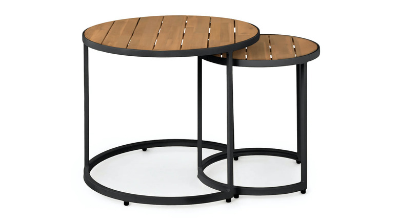 two round coffee tables