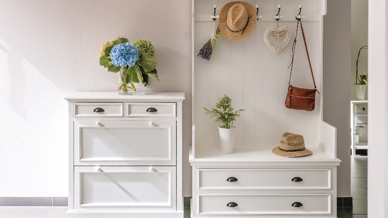 Coat rack and dresser