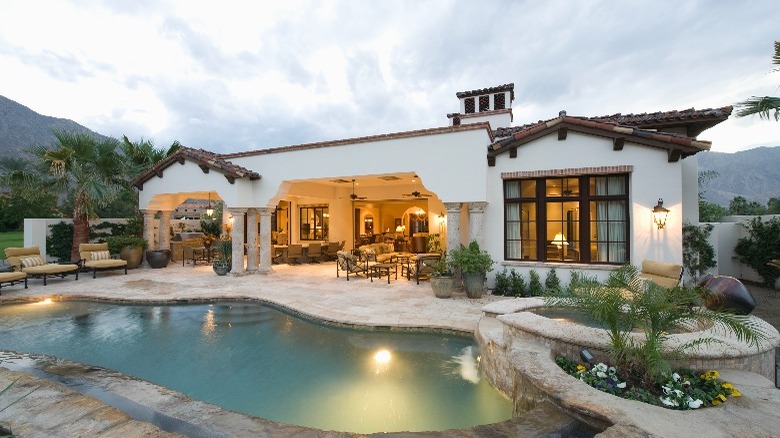 pool outside house