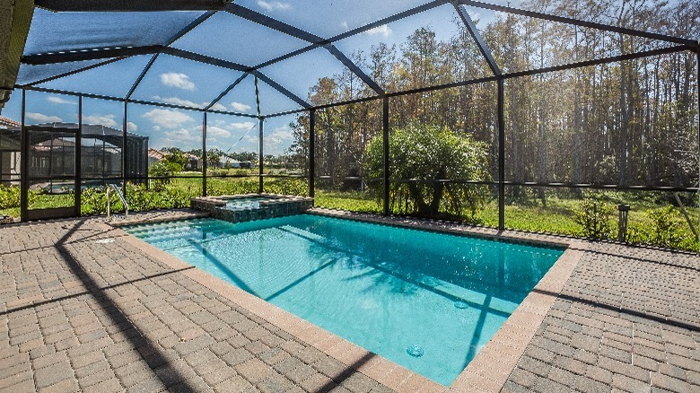 covered pool area