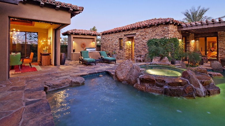 Pool surrounded by stones
