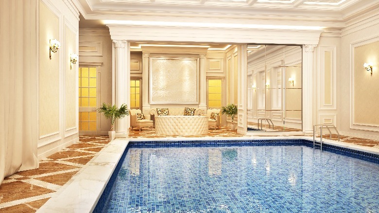 Comfy indoor pool