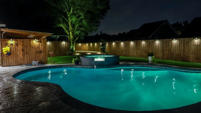 Pool at night