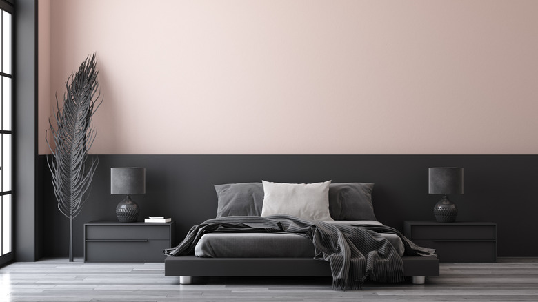 black and pink bedroom